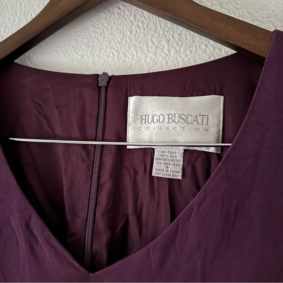 Elegant Quiet Luxury Vintage Hugo Buscati 100% Silk Dress Old Money Size 4 - Picture 7 of 9